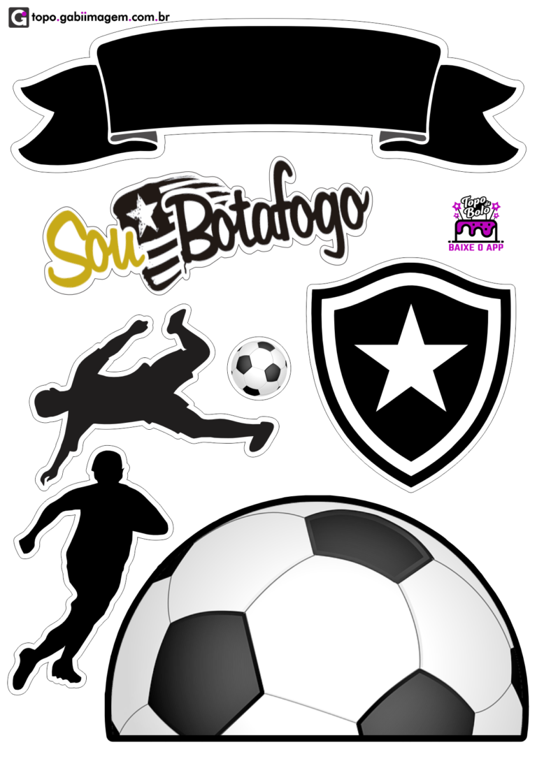 Topo de Bolo Botafogo para imprimir