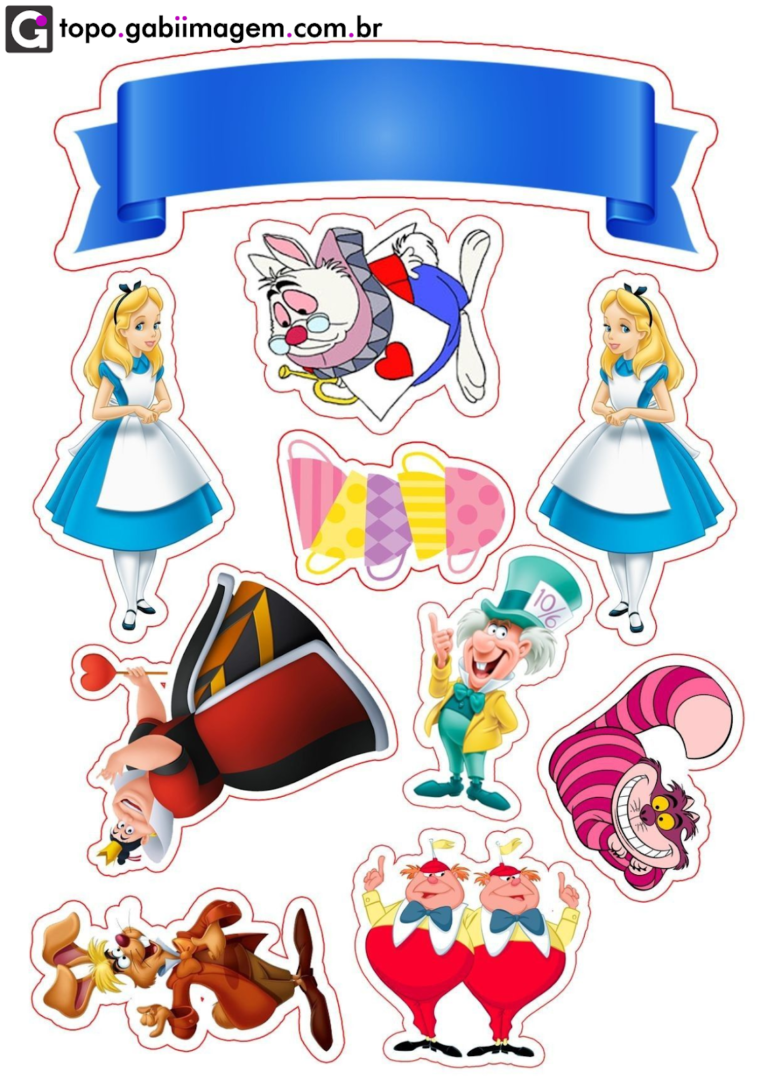 Topo Alice para imprimir