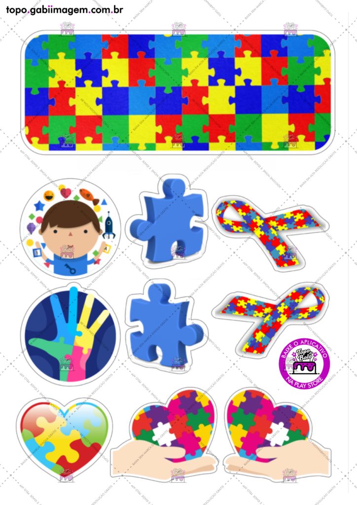 topo de bolo autista