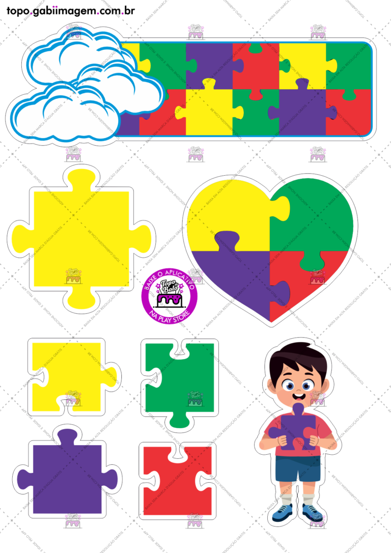 topo de bolo autista