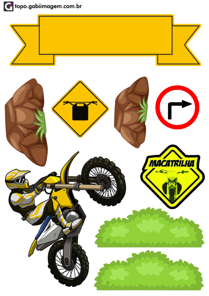 topo de bolo moto para imprimir