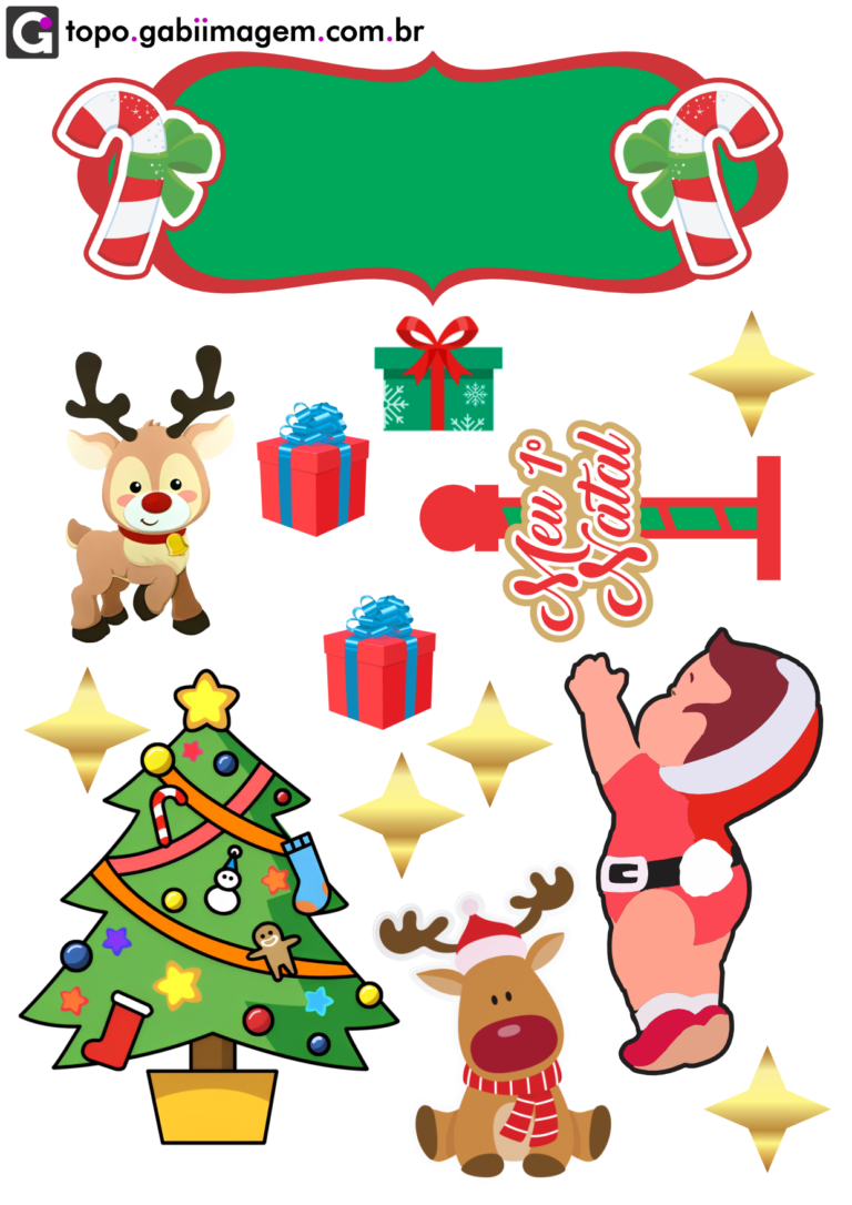 topo de bolo natal bebe