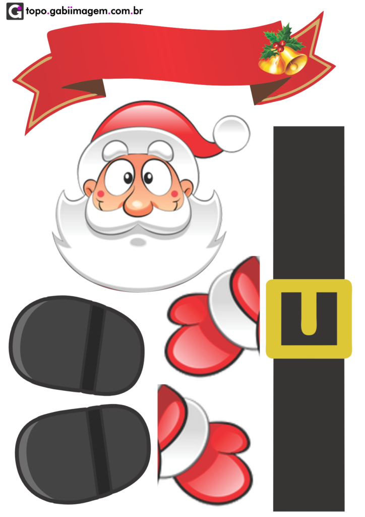 topo de bolo papai noel