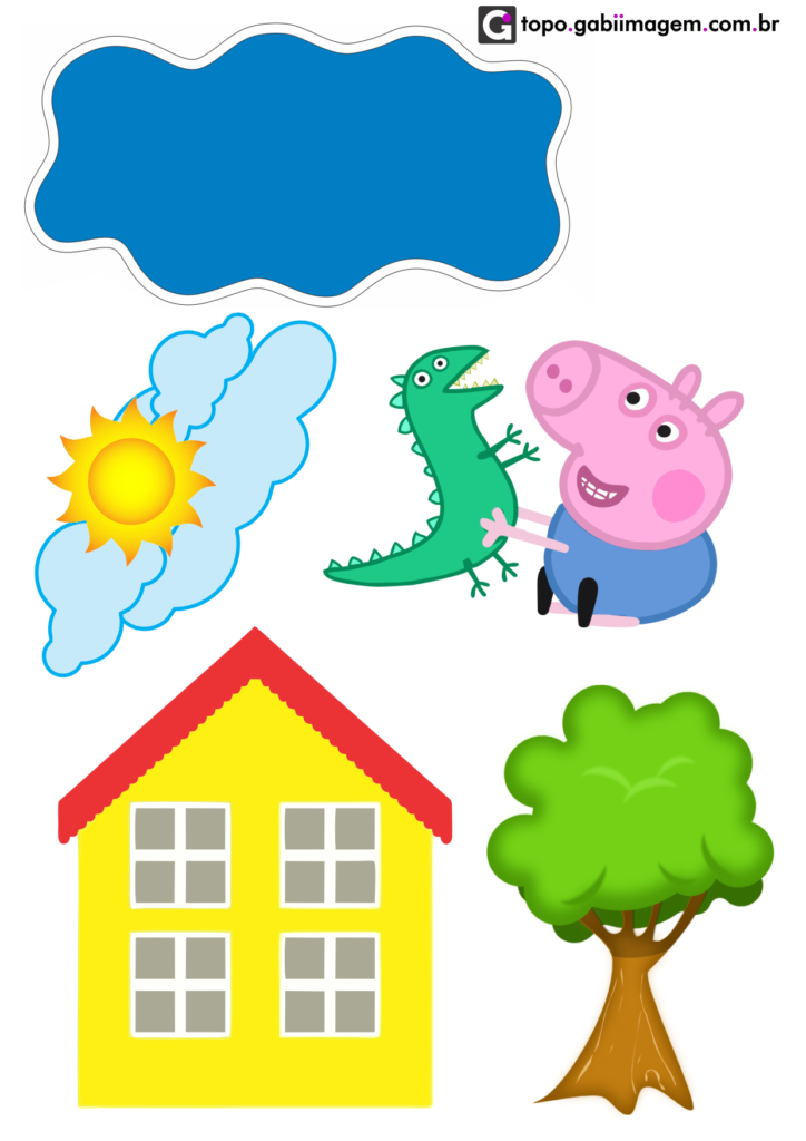 Bolo Peppa Pig para Imprimir