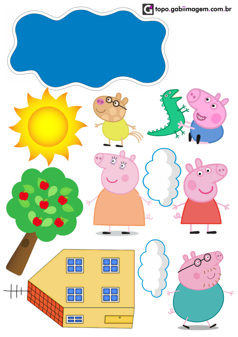 Bolo Peppa Pig para Imprimir