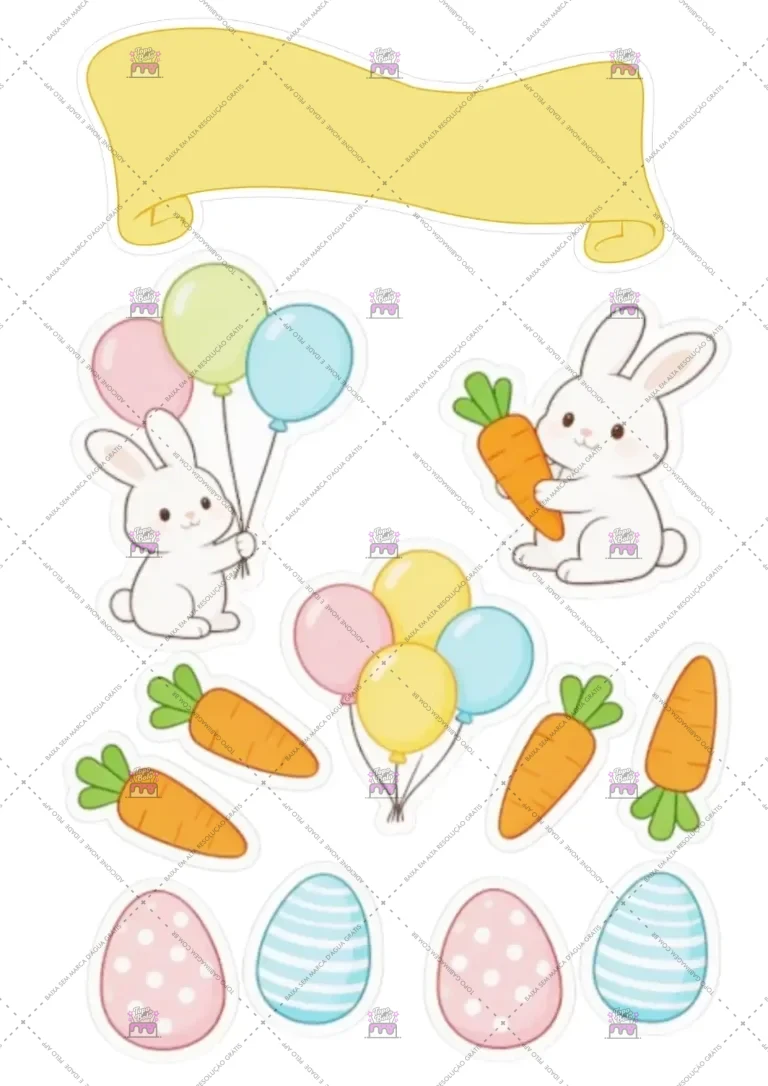 topo de bolo coelhinho