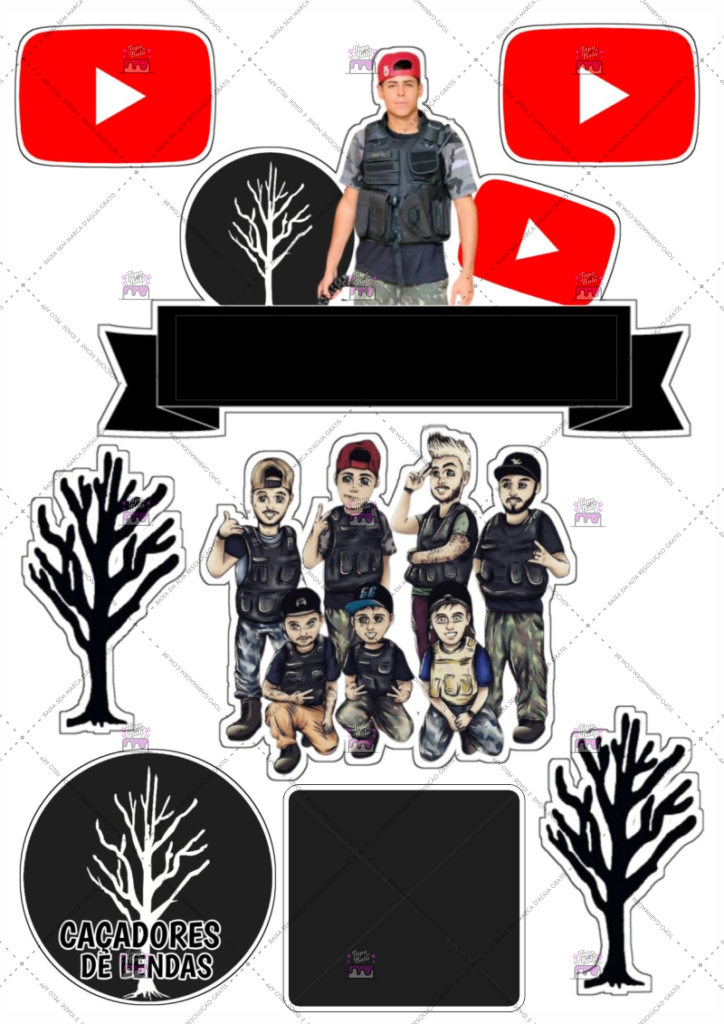 topo de bolo caçadores de lendas