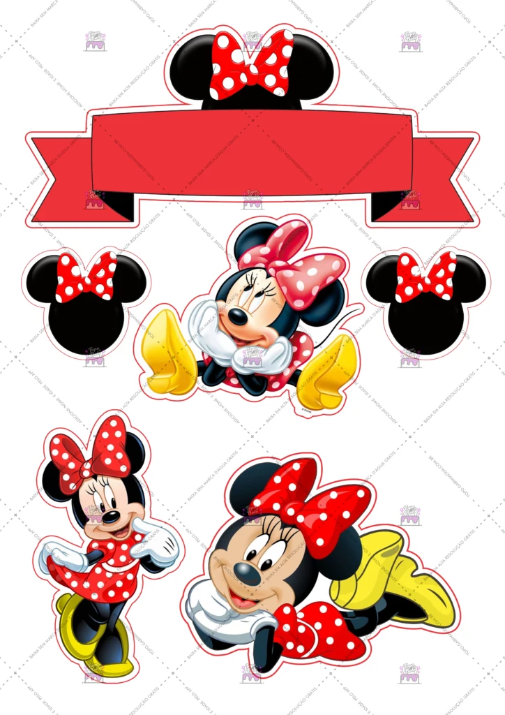 topo minnie vermelha